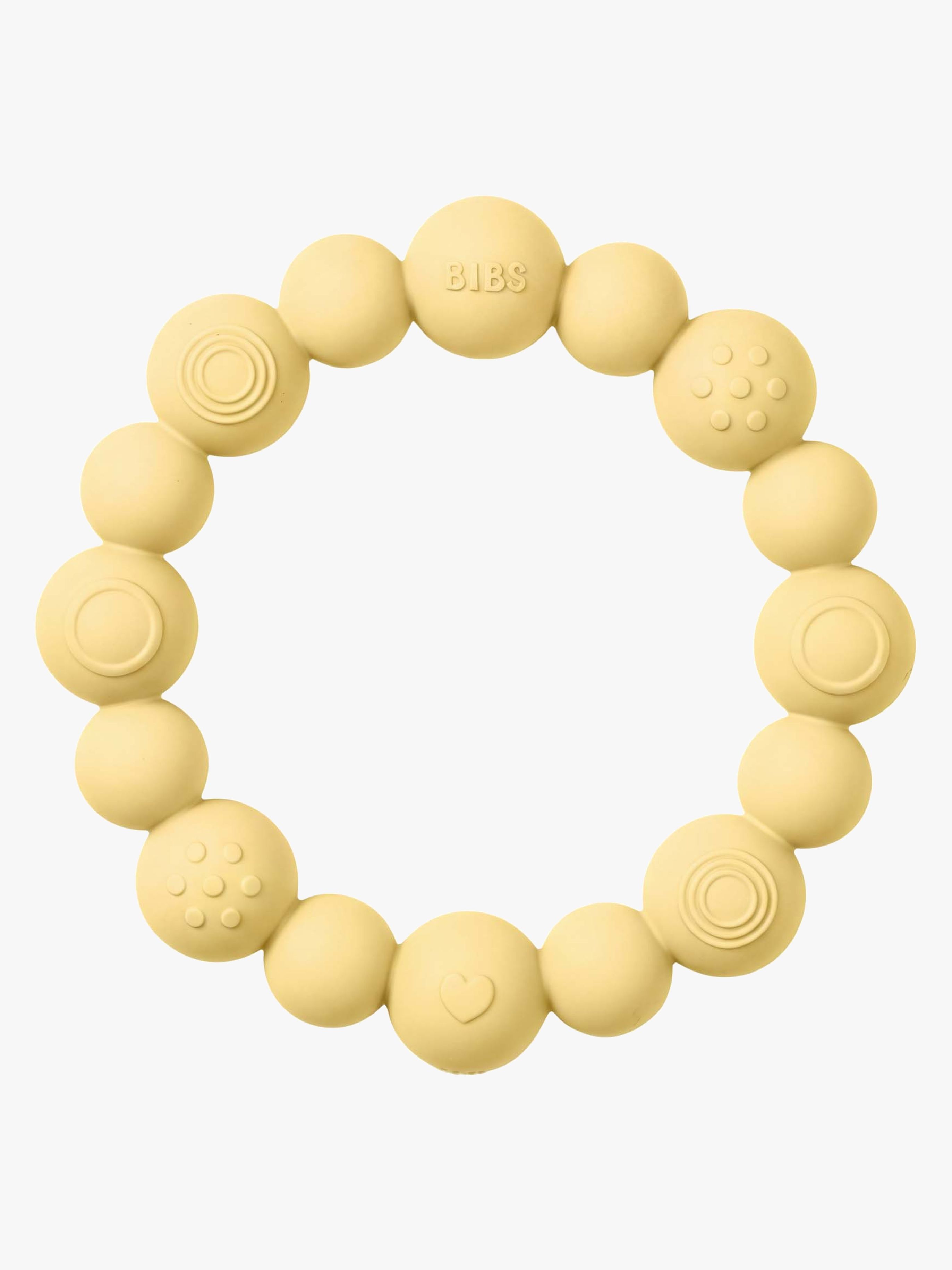 BIBS Beaded Beißring, Pale Butter