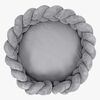MeowBaby Aesthetic Babynest mit geflochtenem Schutz & Spielteppich, Grey