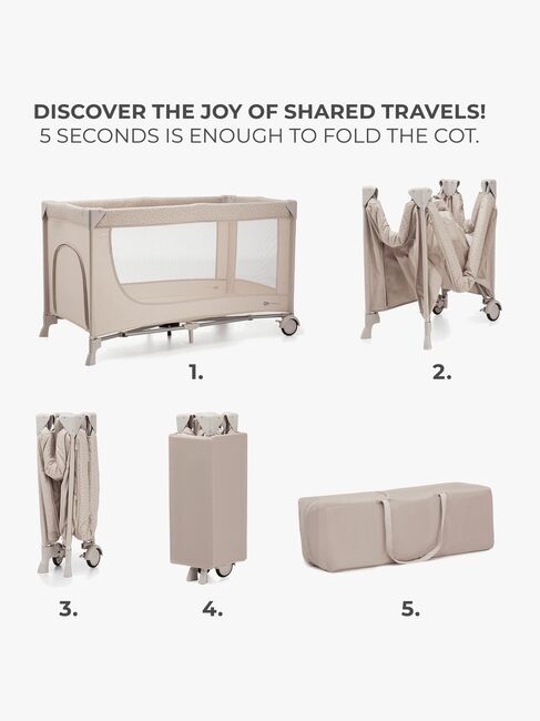 Kinderkraft JOY 2 Reisebett, Beige
