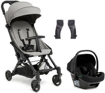Beemoo Easy Fly 4 Buggy inkl. Route i-Size Babyschale, Stone Grey/Black Stone