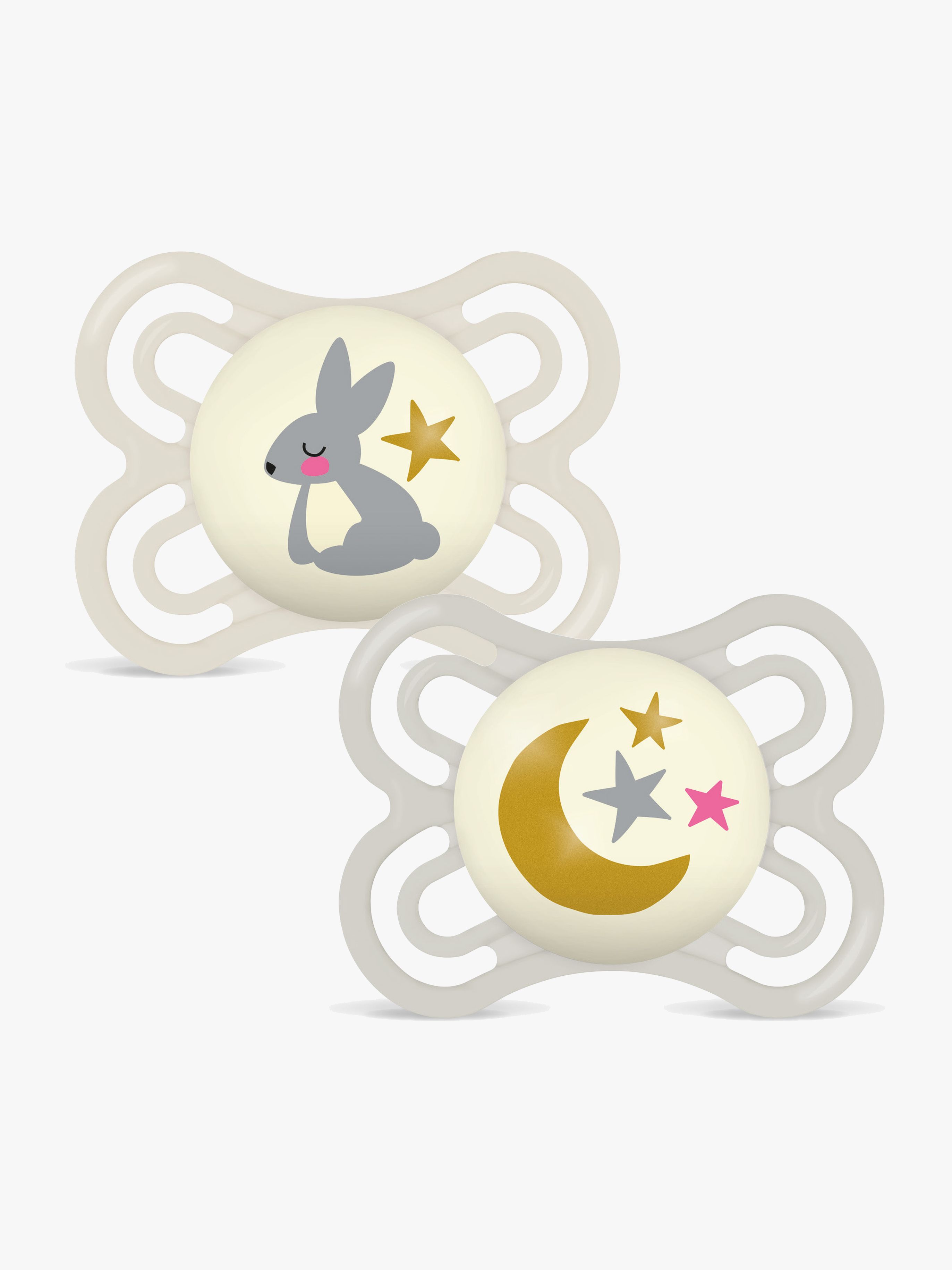 MAM Perfect Night Schnuller Silikon 2er-Pack 0-6m, Neutral