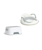 Beemoo CARE Assist Toilettensitz & Hocker, White/Grey