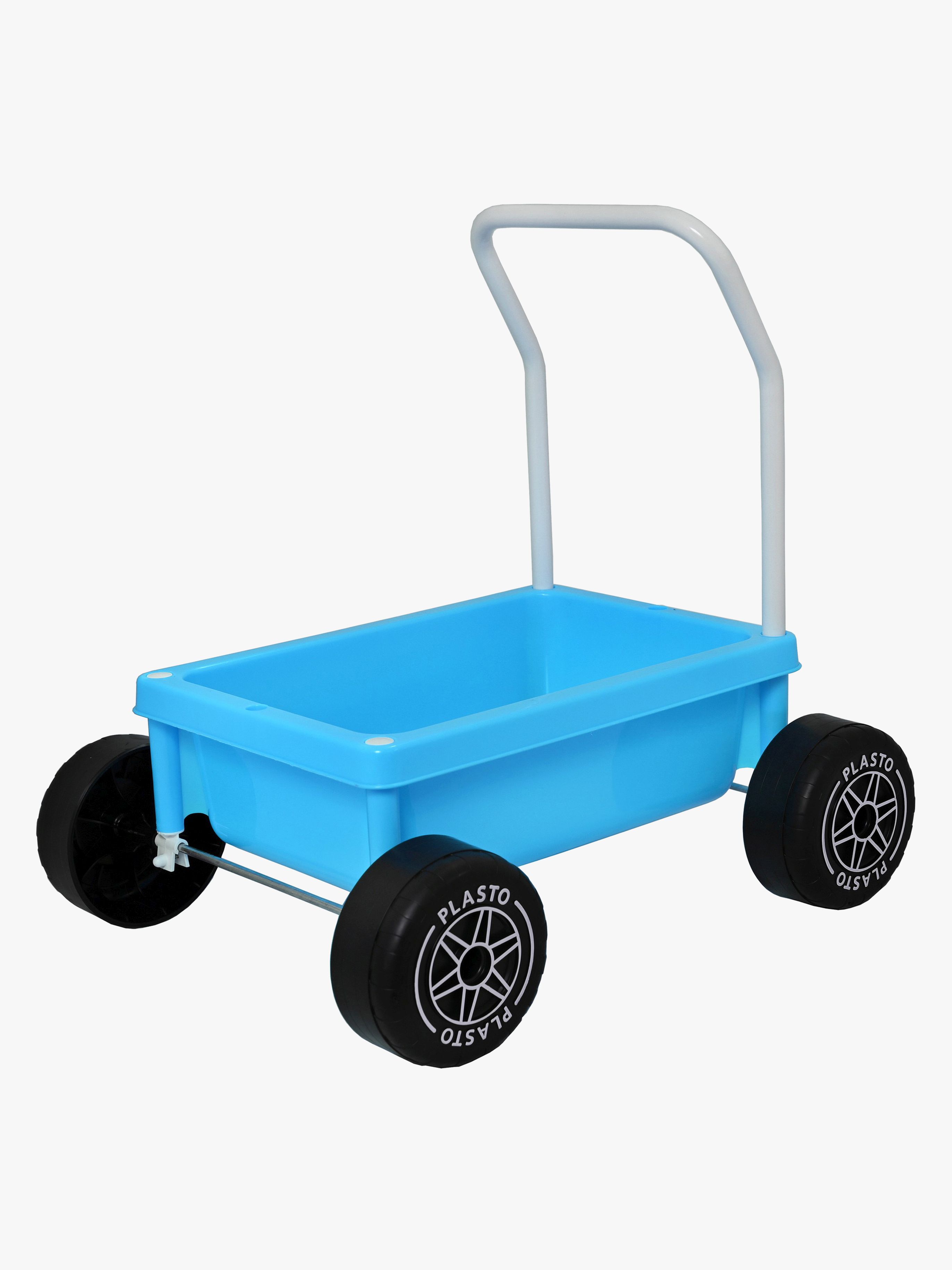 Plasto Lauflernwagen mit leisen Rädern, Türkis, Babyspielzeug