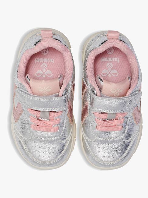 Hummel Crosslite Glitter Infant Sneaker, Silver