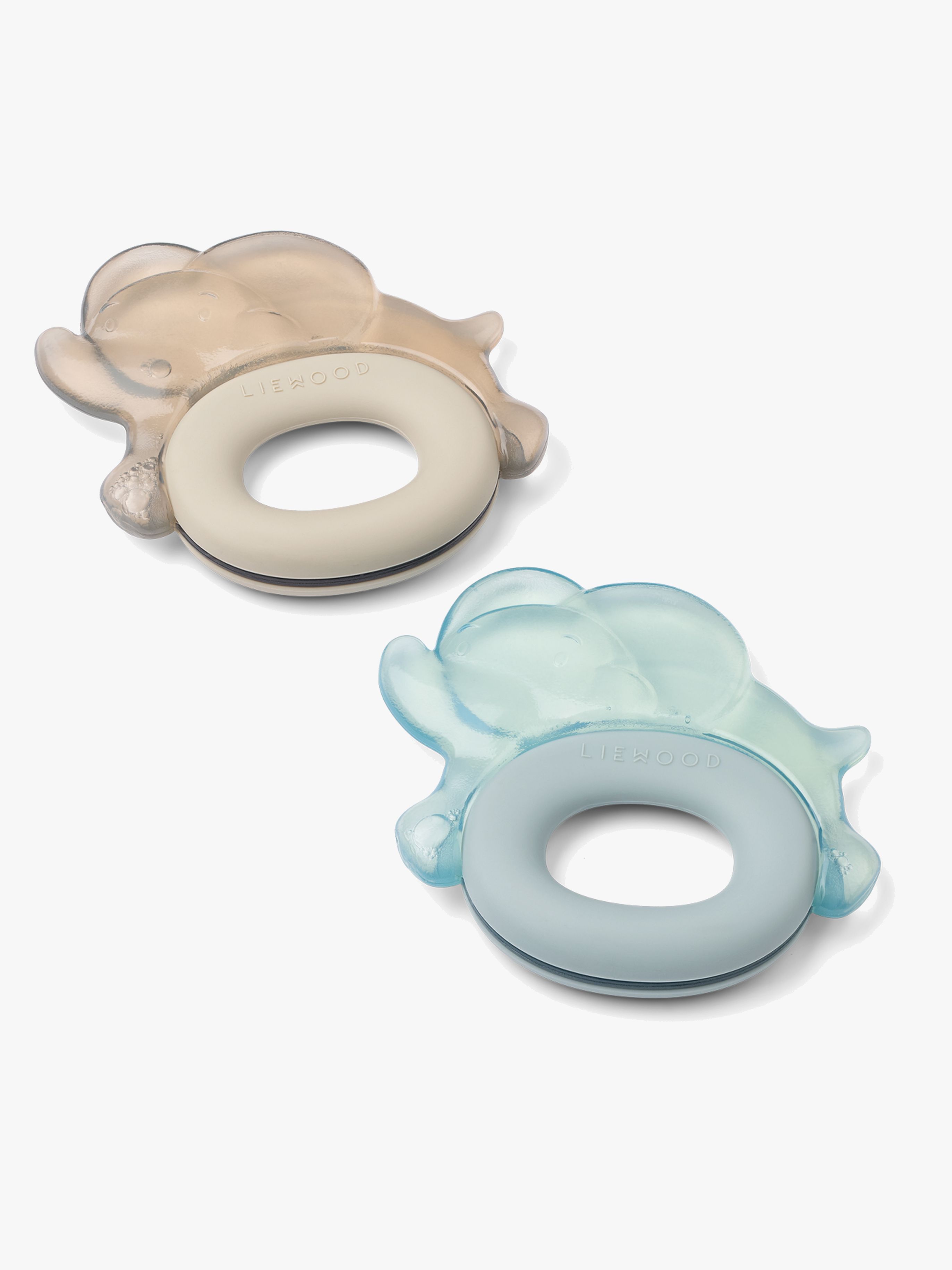 Rita Elephant Beißring 2er-Pack, Sandy / Dove blue