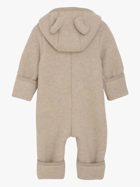 Huttelihut Overall Merinowolle mit Ohren, Camel Melange