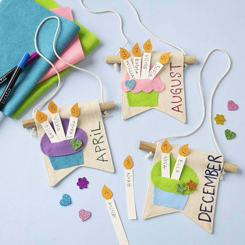 Creativ Company Wandbanner Klein Schwalbenschwanz-Form 12 Stück