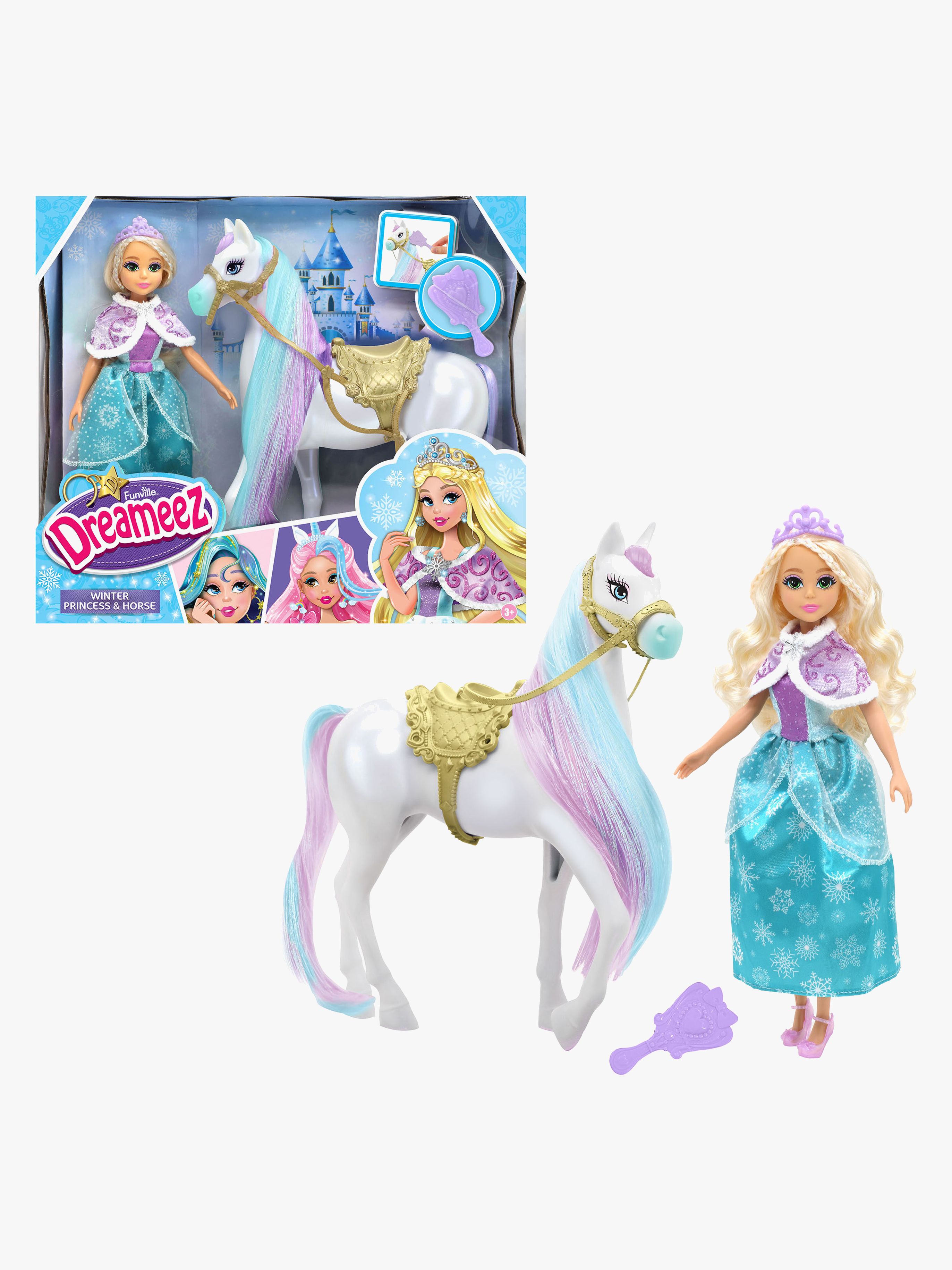 Dreameez Modepuppe Winterprinzessin mit Pferd