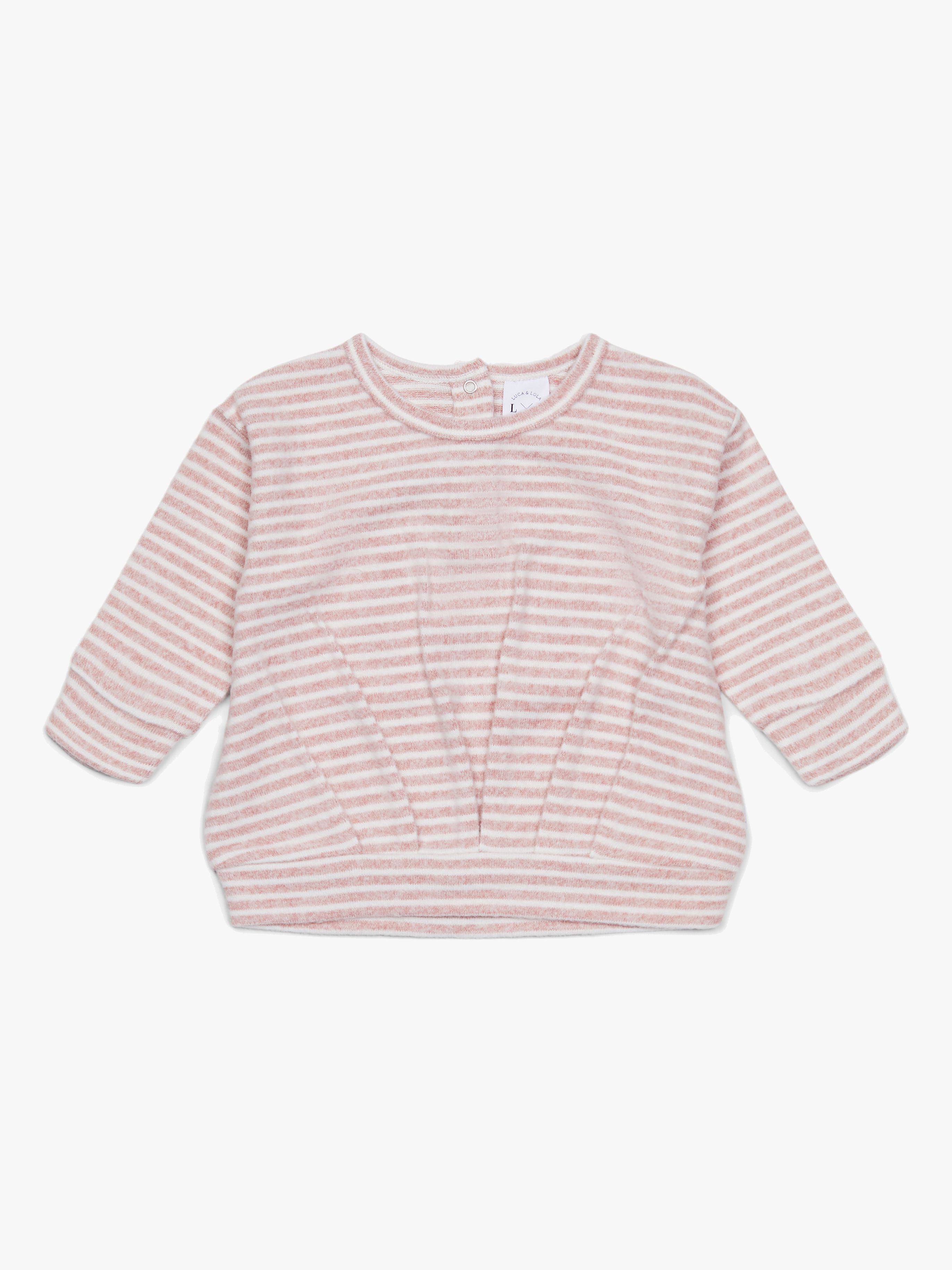 Luca &  Lola Rosella Pullover Baby, Pink Stripes 74