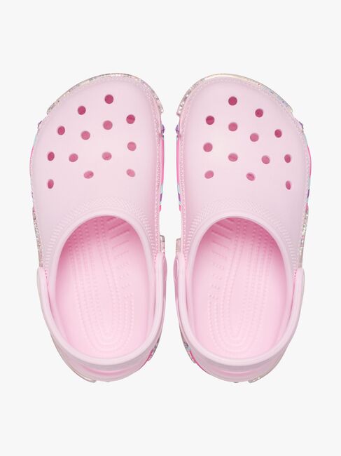 Crocs Classic Star Sparkle Sandalen, Pink Milk