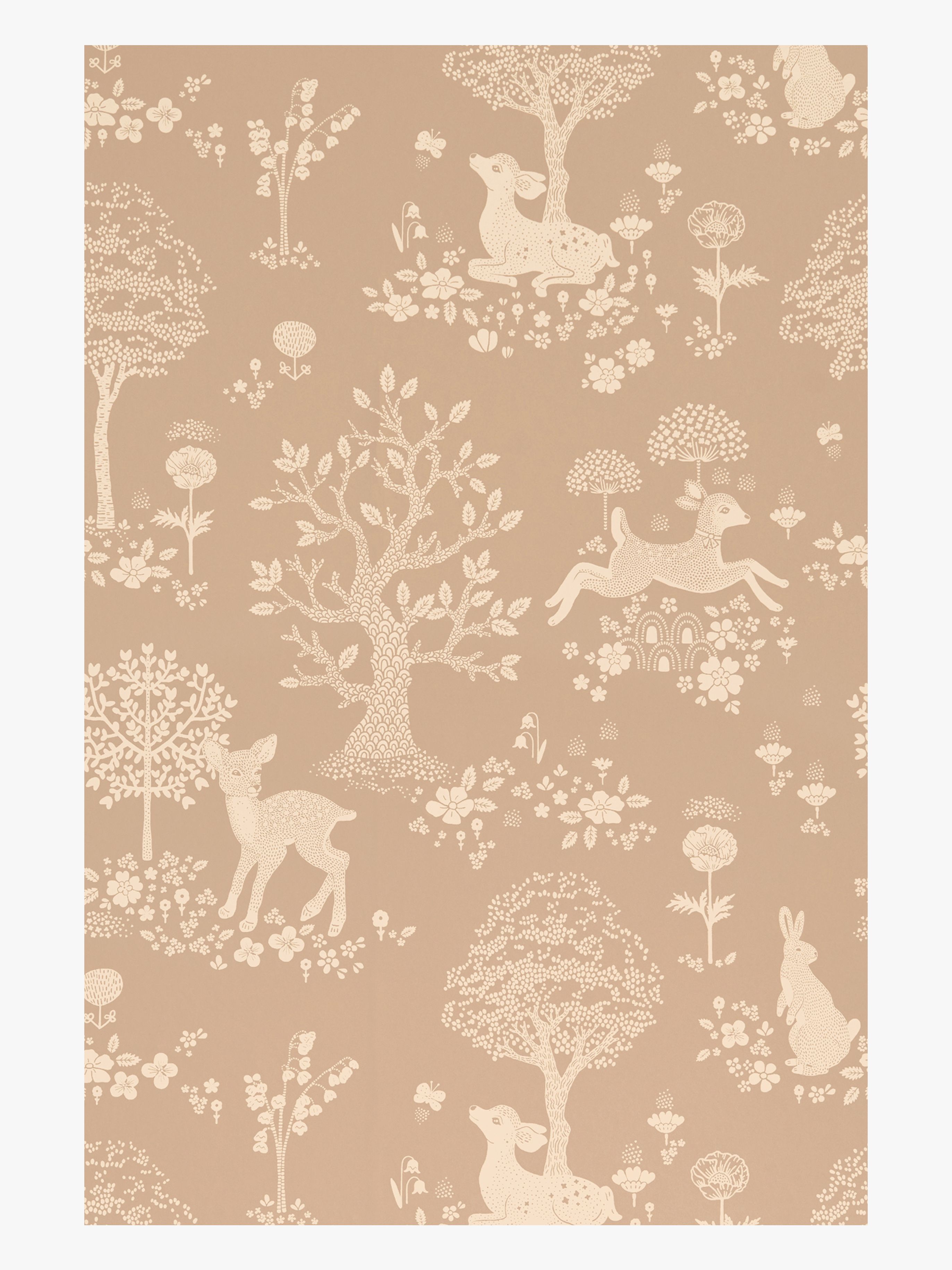 Majvillan Tapete Kinderzimmer, Summer Fields, Soft Brown, Kindertapete