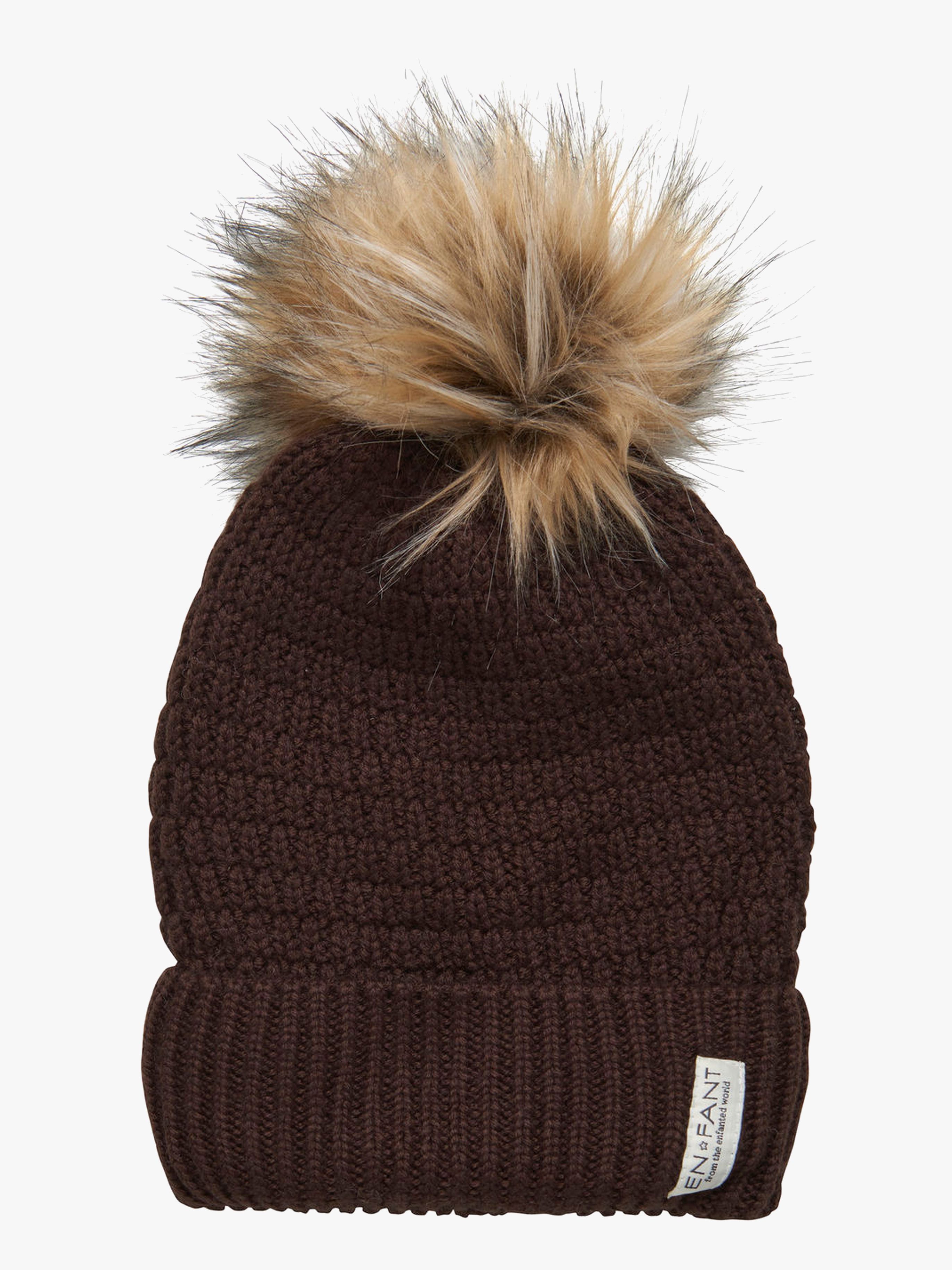 EN FANT Mütze Wollmischung, Coffee Bean, 48