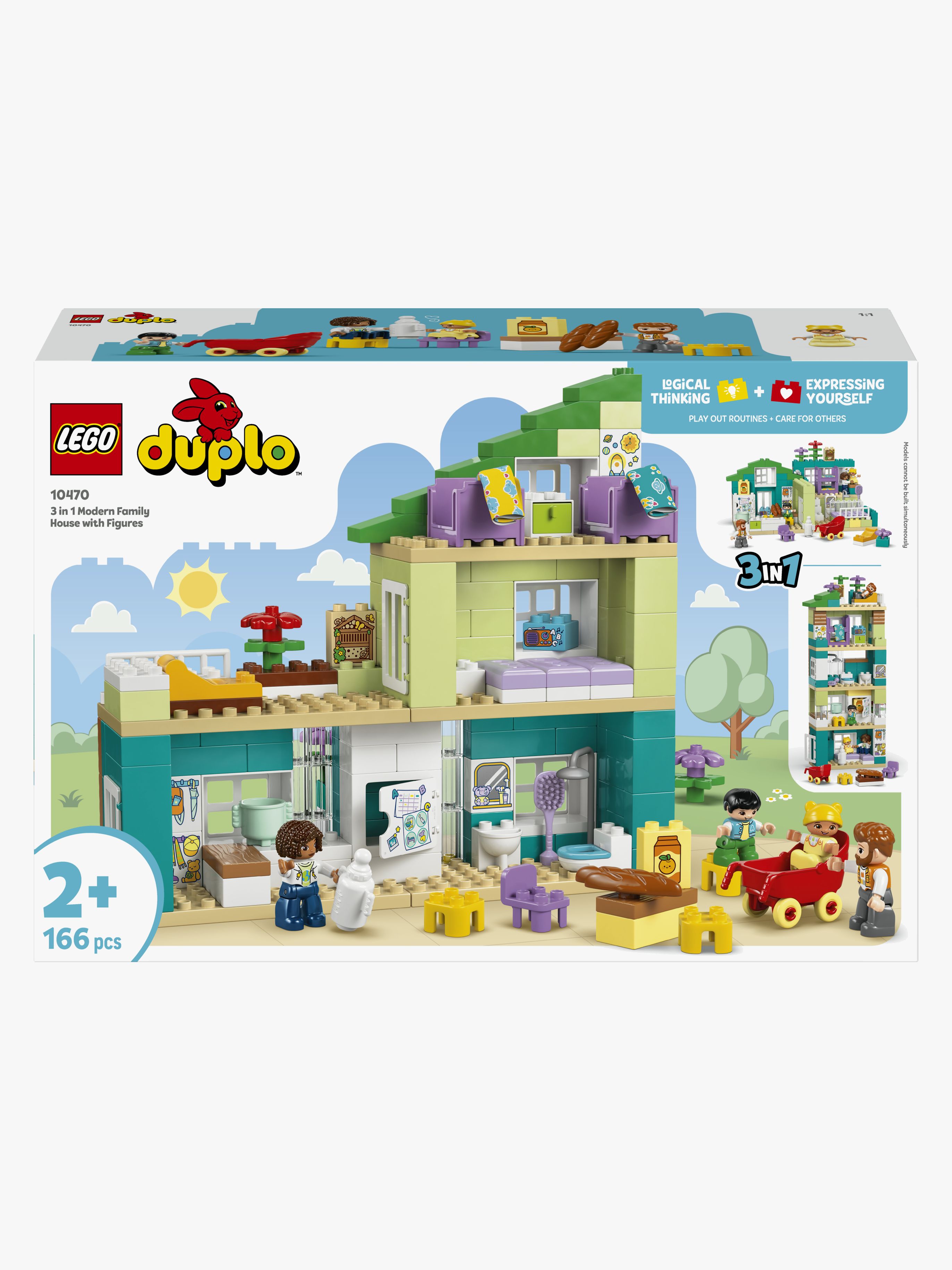 DUPLO Town 10470 Modernes Familienhaus mit Figuren – 3-in-1-Set