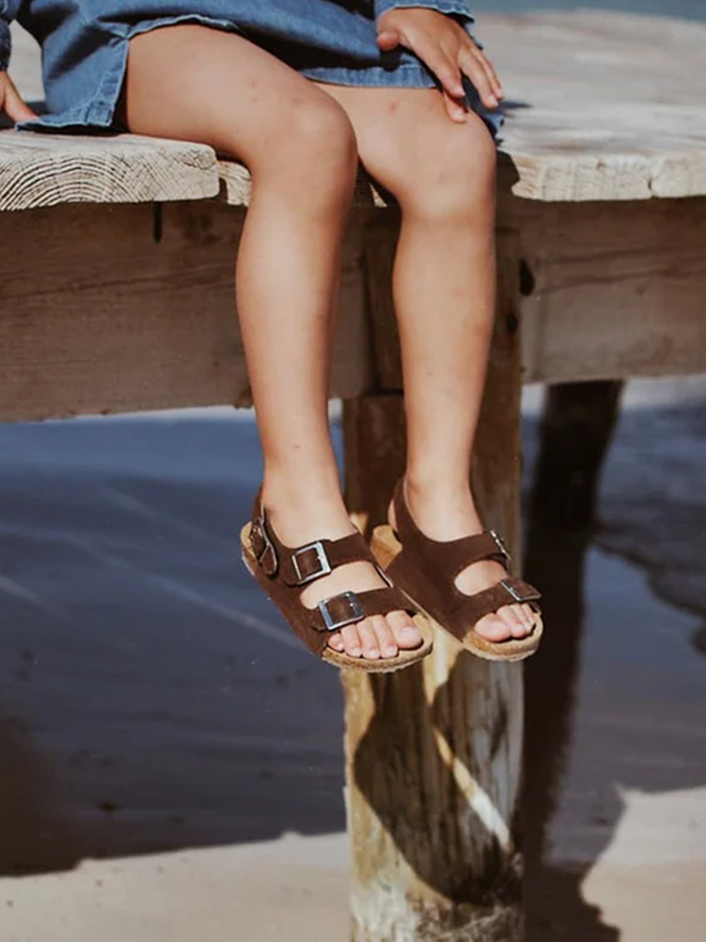 BabyMocs Vacay Kinder Sandalen, Braun, 22-23