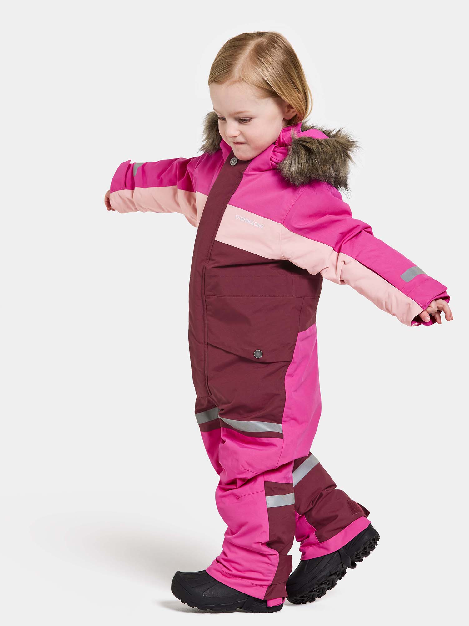 Didriksons Bjärven Overall, Plastic Pink, 80