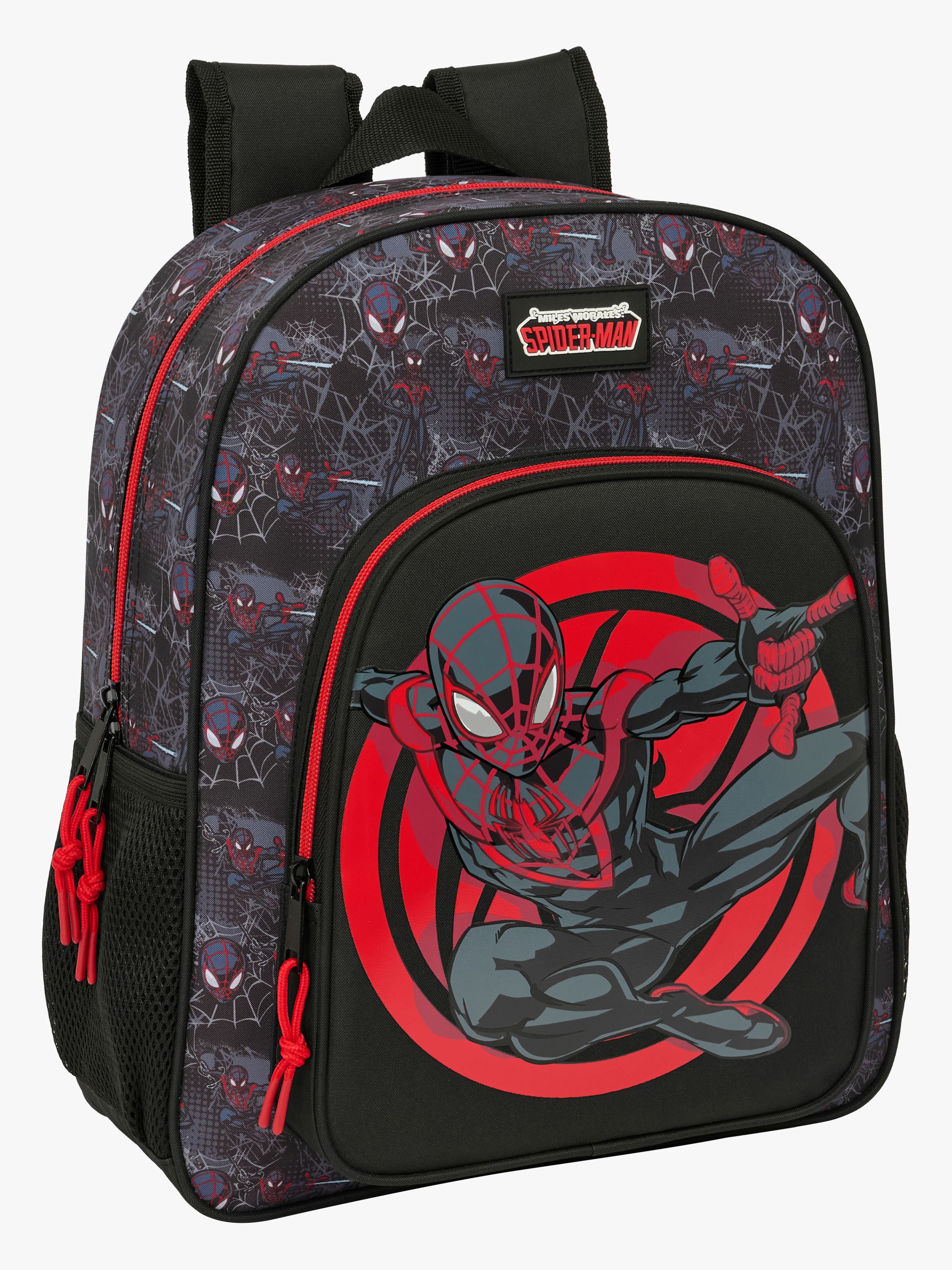 Marvel Spider-Man Miles Morales Junior Kinder Rucksack 15L, Schwarz