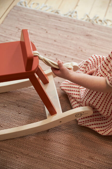 Kids Concept Schaukelpferd Carl Larsson, Rot-orange