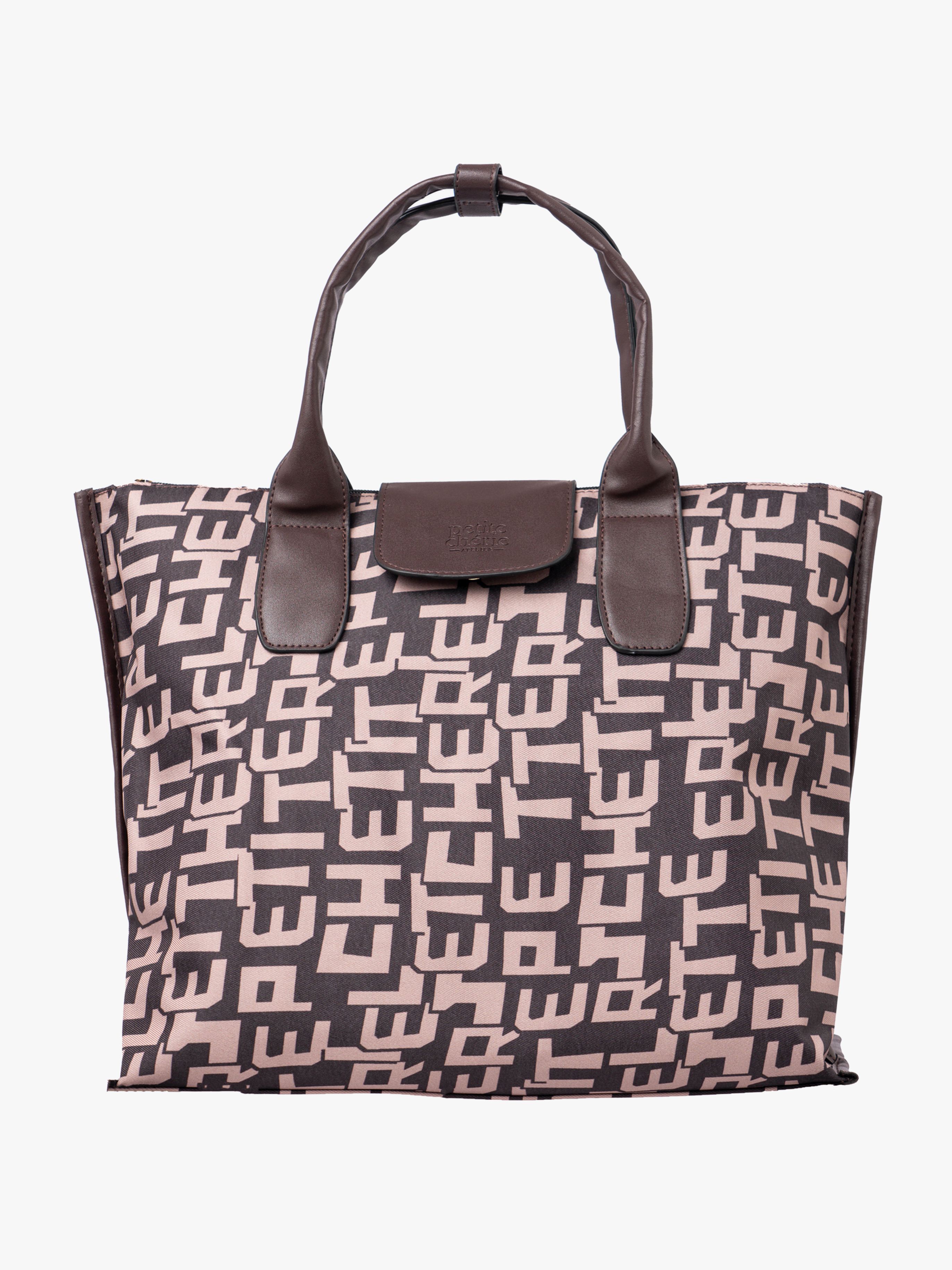 Petite Chérie Impression Wickeltasche, Coffee Brown