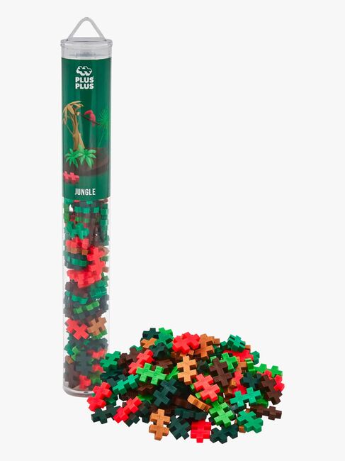 Plus-Plus Bausatz mit Bodenplatte & Röhre New Mix, 4x100 Teile