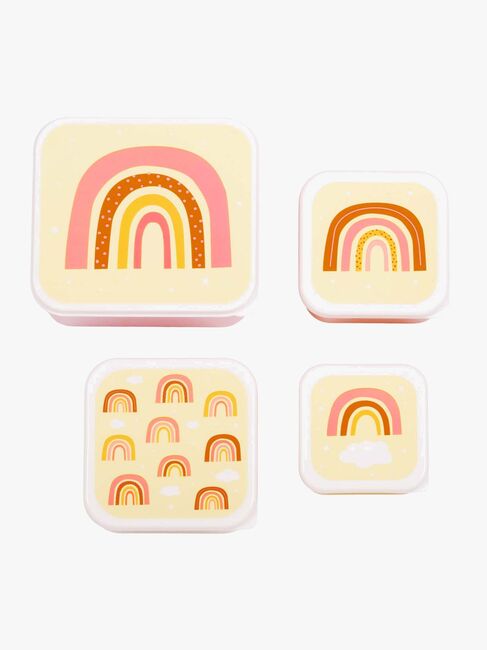 A Little Lovely Company Lunchbox-Set, Regenbogen