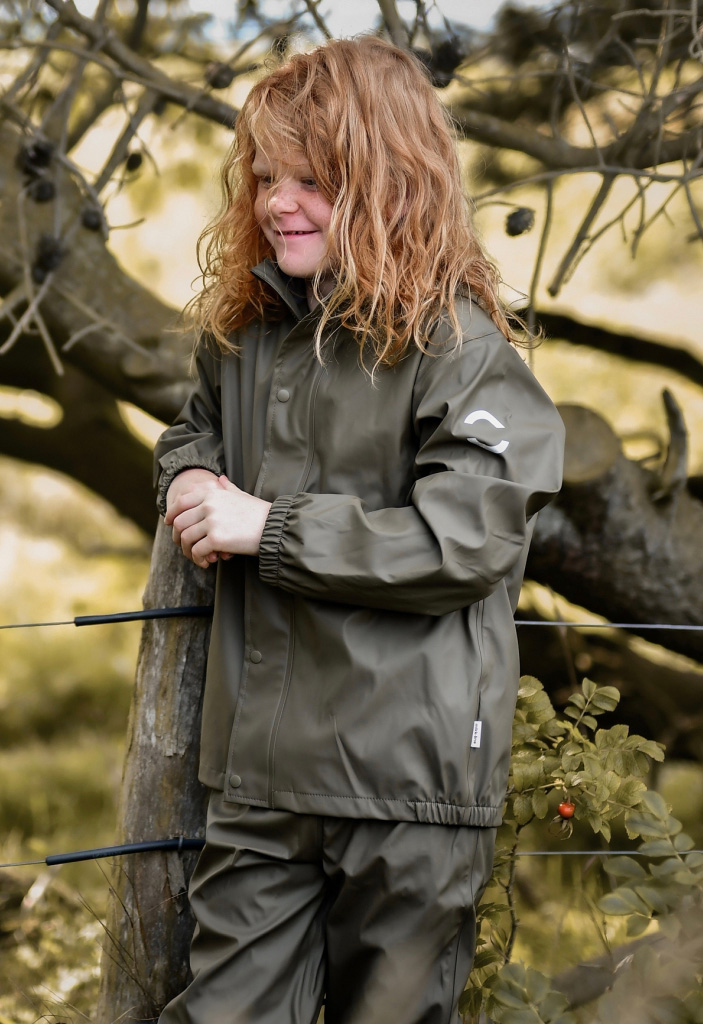 Mikk-Line Regenset mit Hosenträger, Dusty Olive, 104