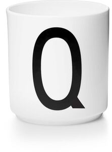 Design Letters Becher Keramik Q, Weiß