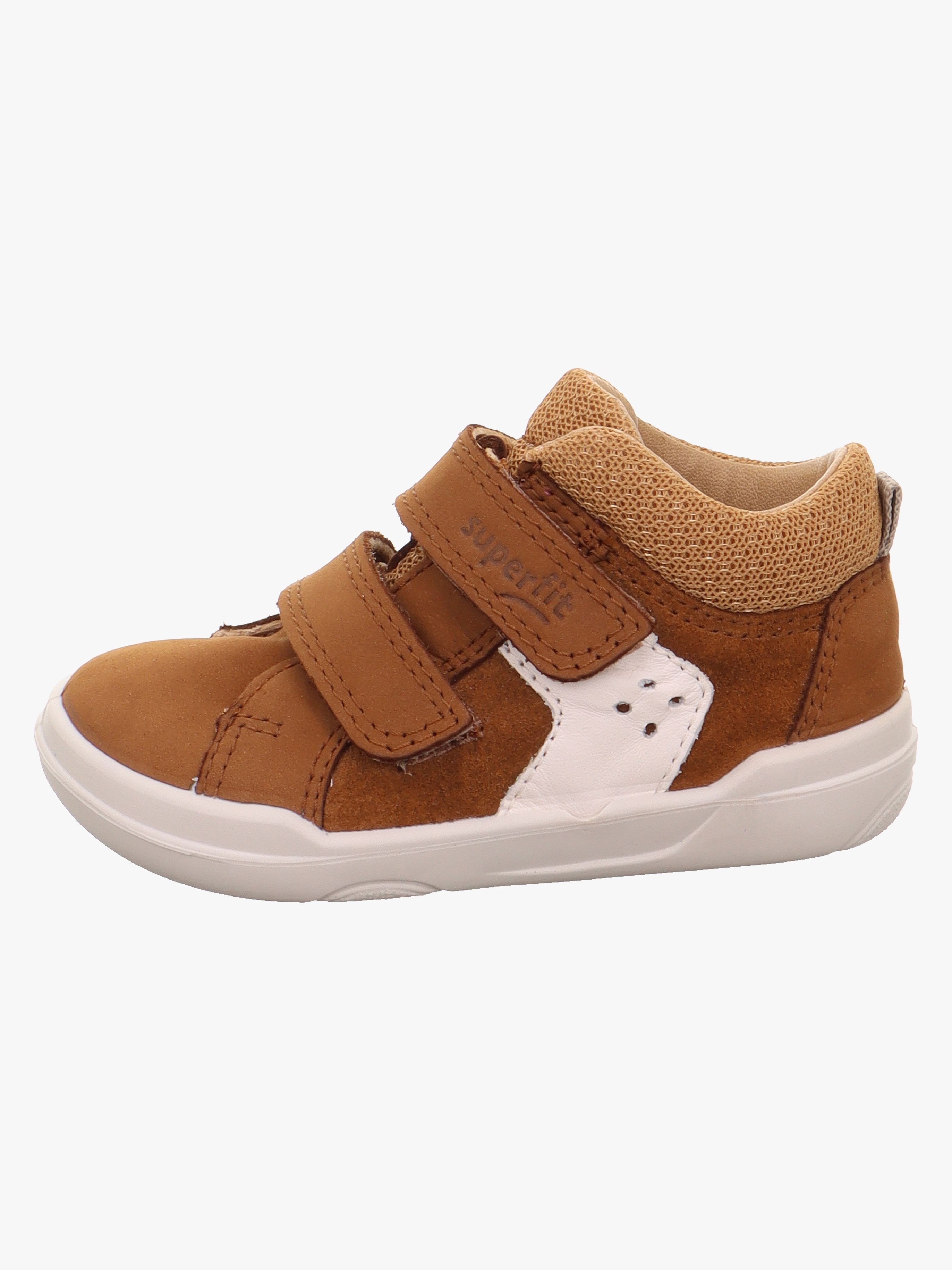 Superfit Superfree Barefoot Kinder Sneaker, Brown/White, 25, Kinderschuhe