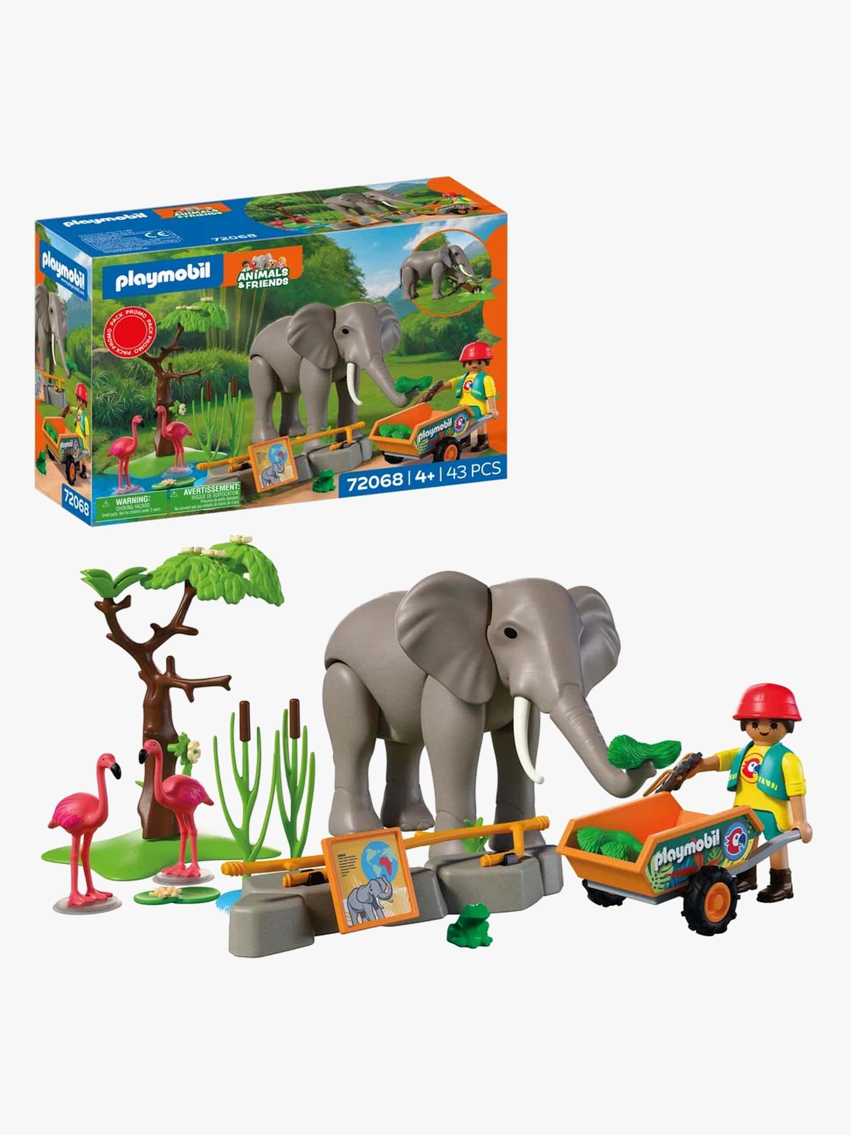 Playmobil Animals og Friends 72068 Elefant mit Tierpfleger