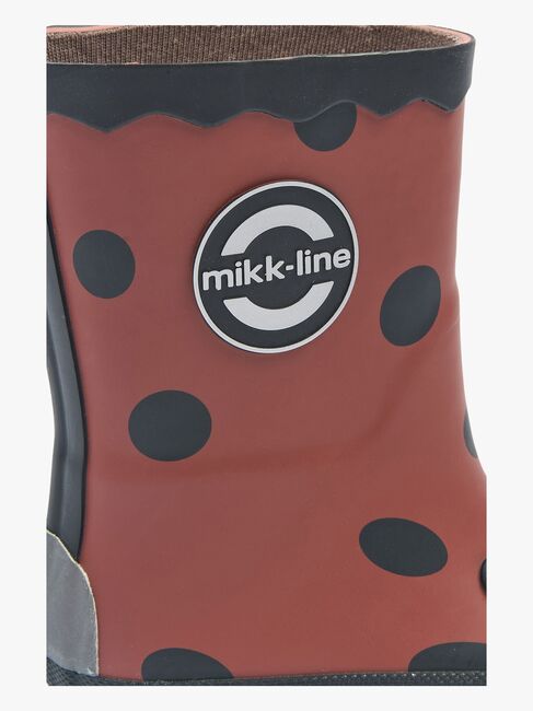 Mikk-Line Barefoot Ladybug Gummistiefel, Henna