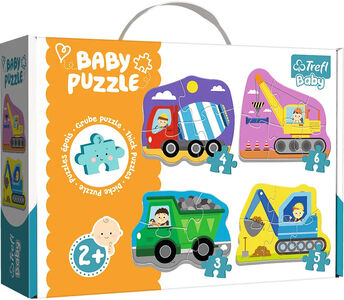 Trefl Baby Puzzle Fahrzeuge auf der Baustelle
