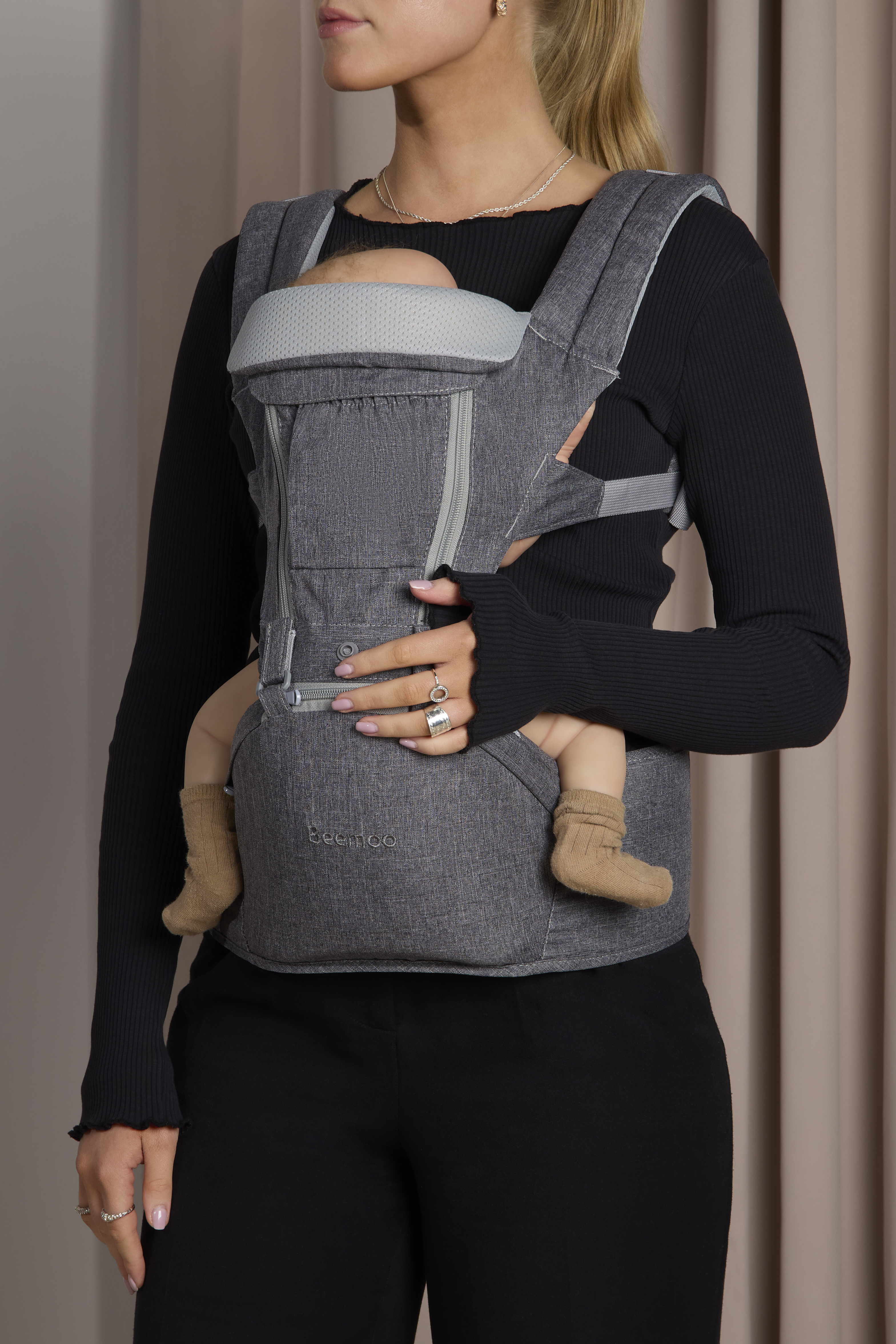CARE Carry Comfort 4-in-1 Babytrage & Hüftsitz, Grey
