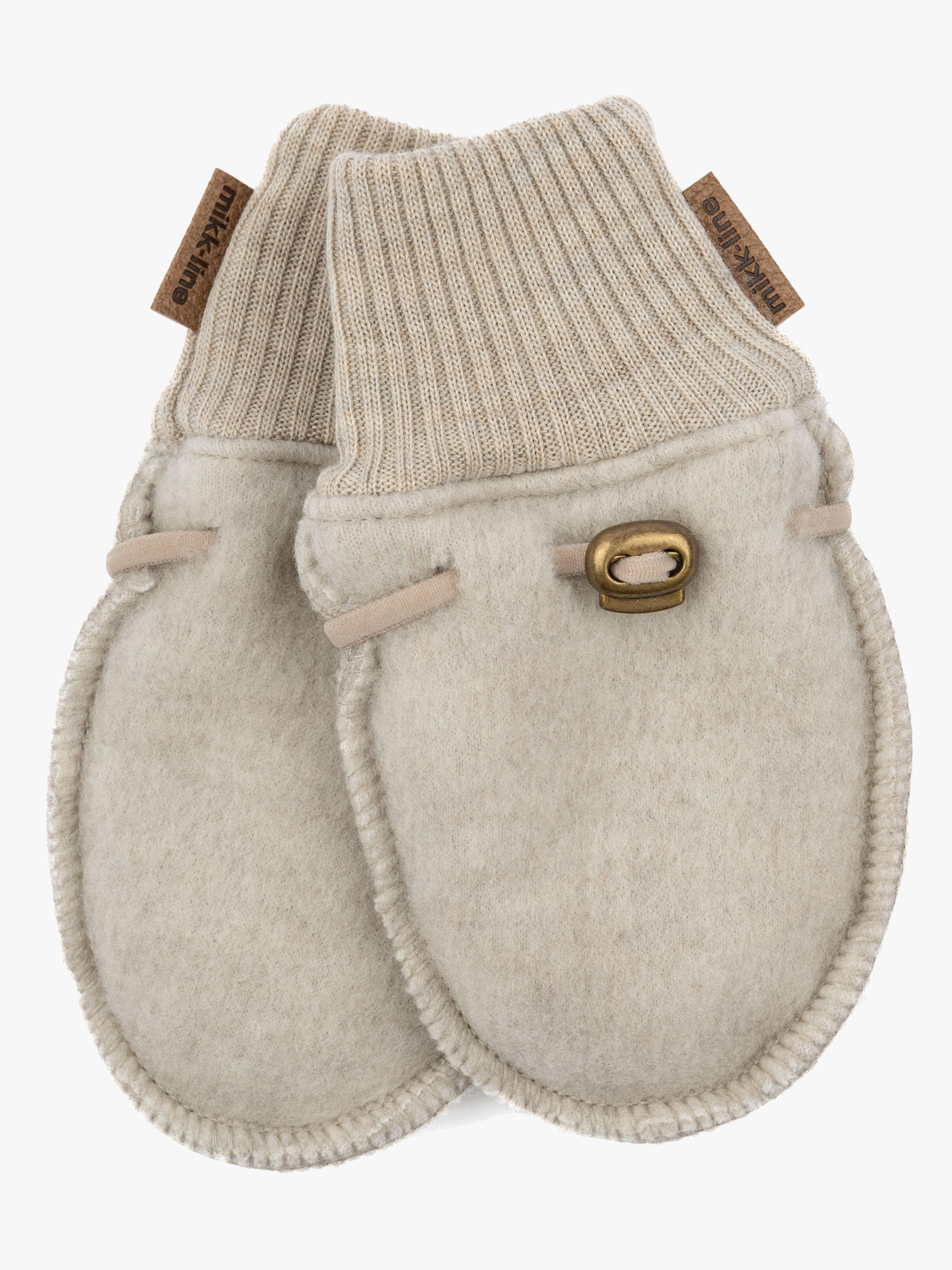 Mikk-Line Fäustlinge Merinowolle, Melange Offwhite, 74-80