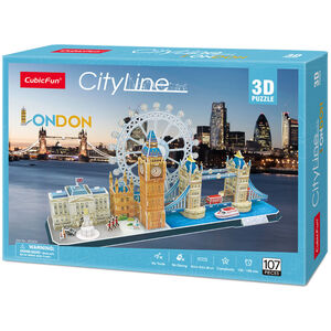 Cubic Fun City Line London 3D Puzzle, 107 Teile