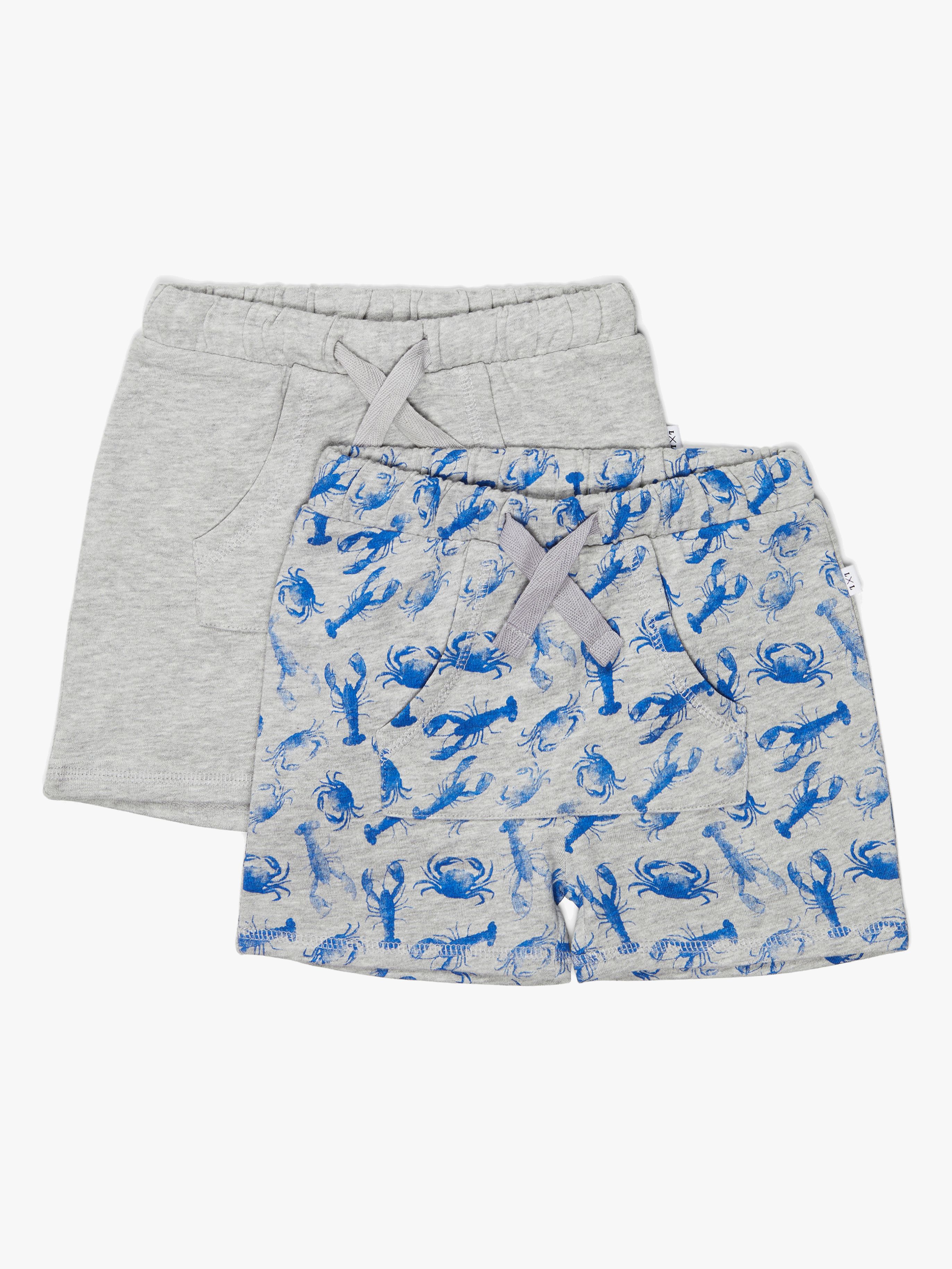 Ricolo Shorts 2er Pack, Grey Melange 86-92