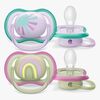 Philips Avent Ultra Air Deco Schnuller 2er-Pack 0-6m, Grün/Lila