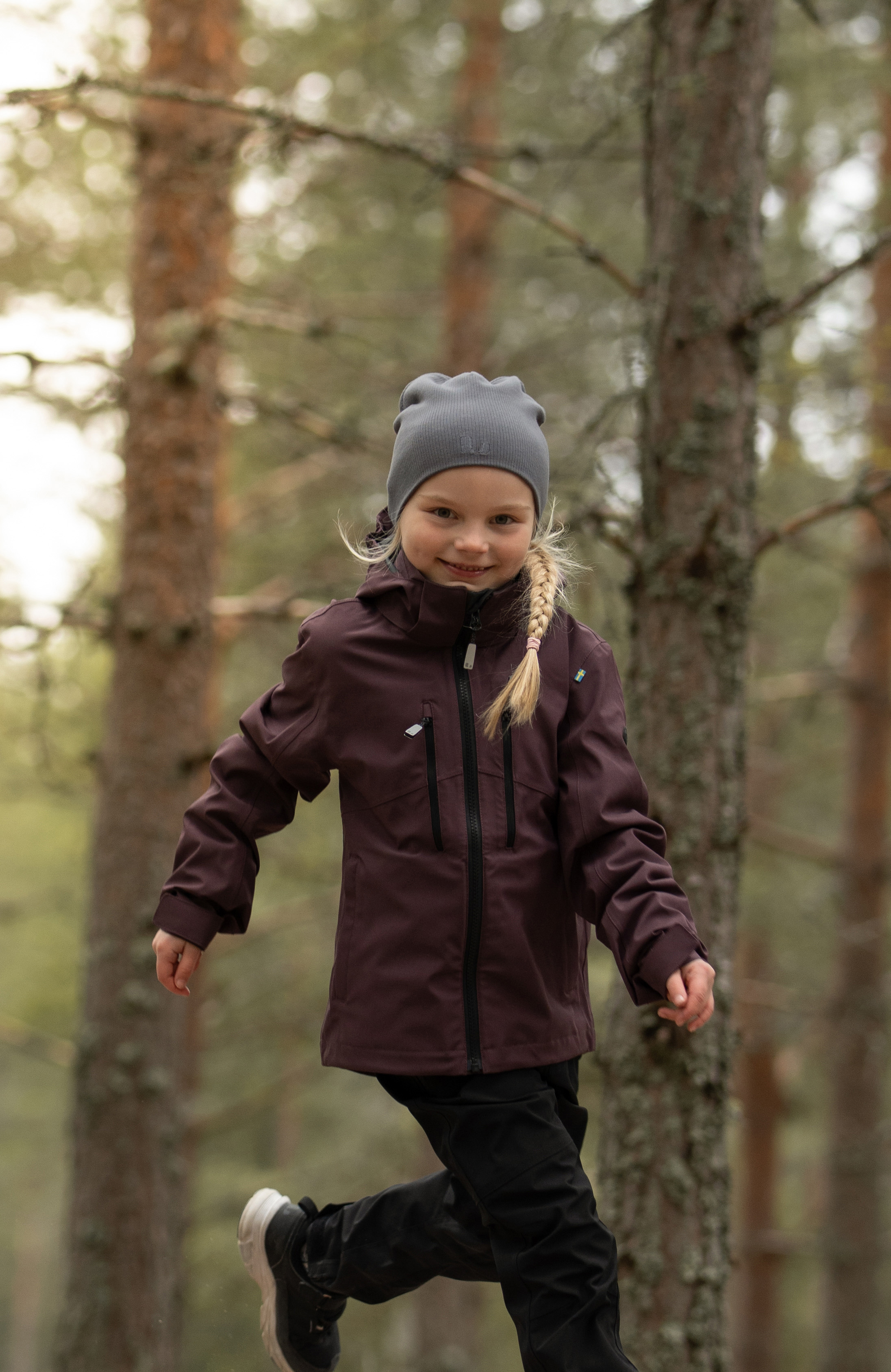 Nordvind Outdoorjacke, Plum, 150