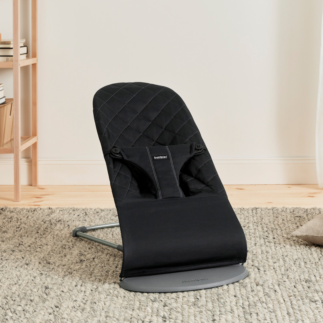 Bliss Babywippe Gewebe Klassische Steppung, Schwarz