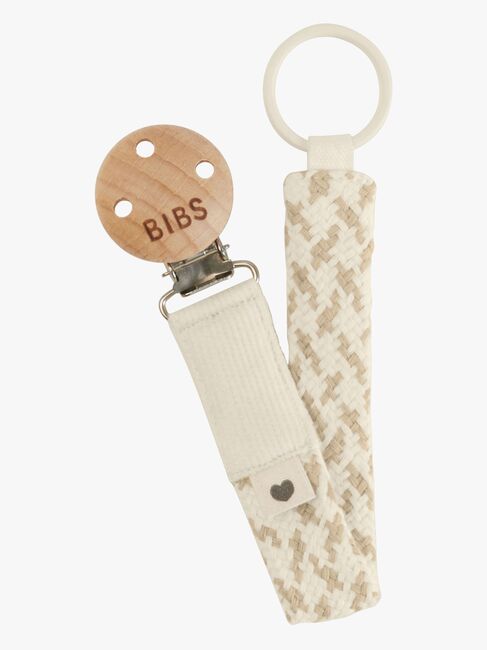 BIBS Braid Schnullerhalter, Ivory/Vanilla