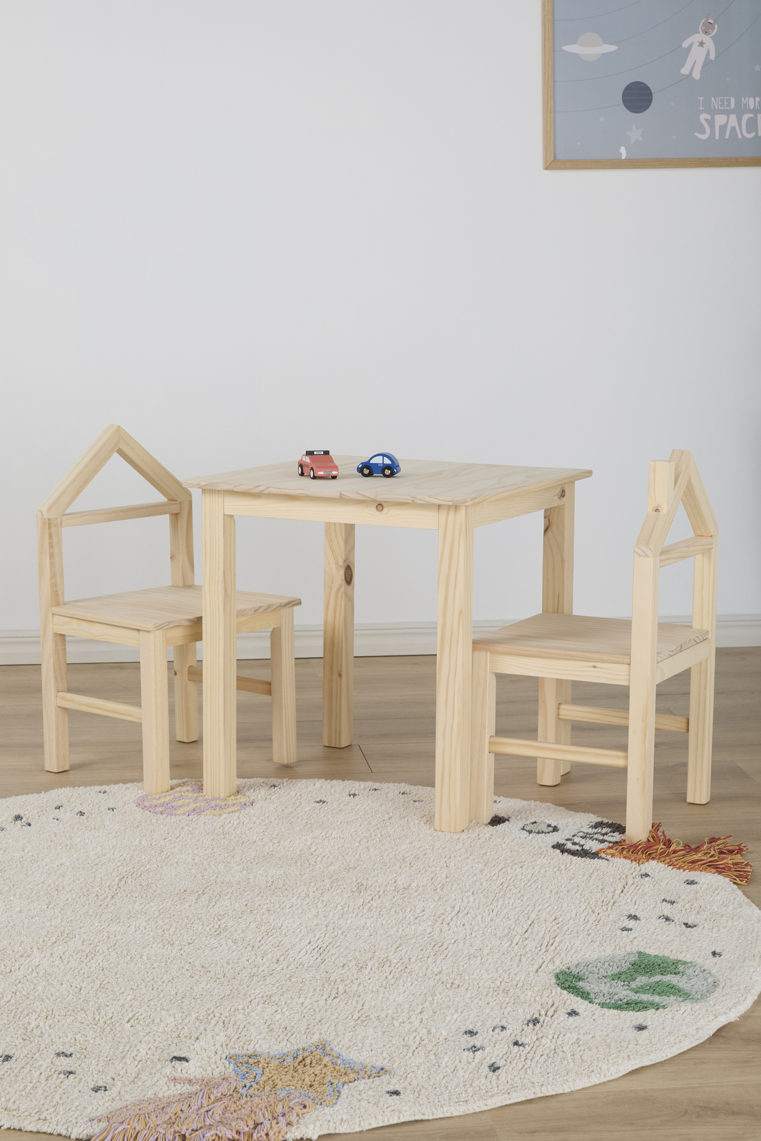 JLY SAGA House Tisch Und Stühle, Natur