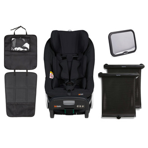 BeSafe Stretch Kindersitz inkl. Beemoo Autositzschoner, Autospiegel & Sonnenschutz, Fresh Black Cab