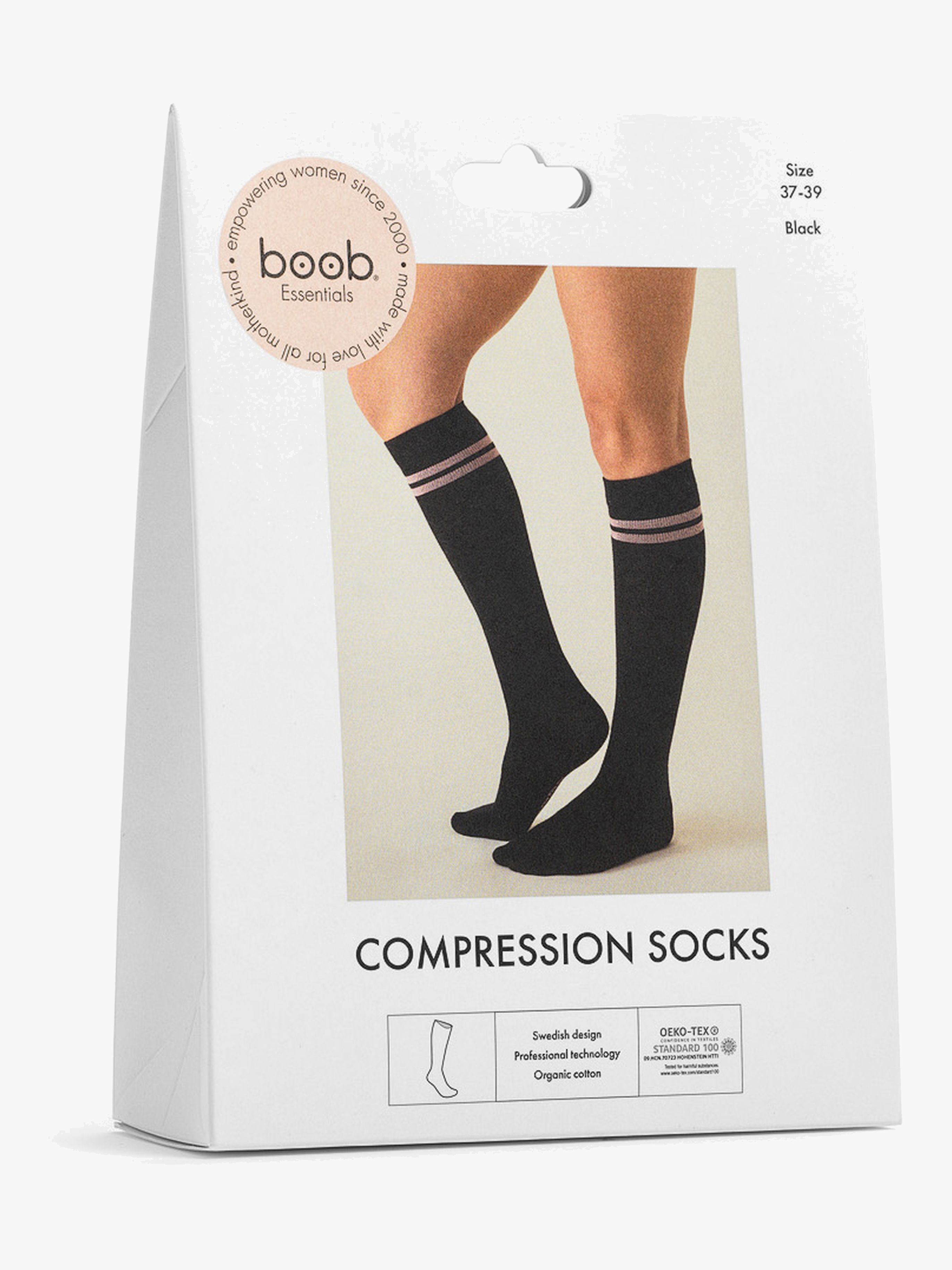 Boob Essentials Stützsocken, Schwarz