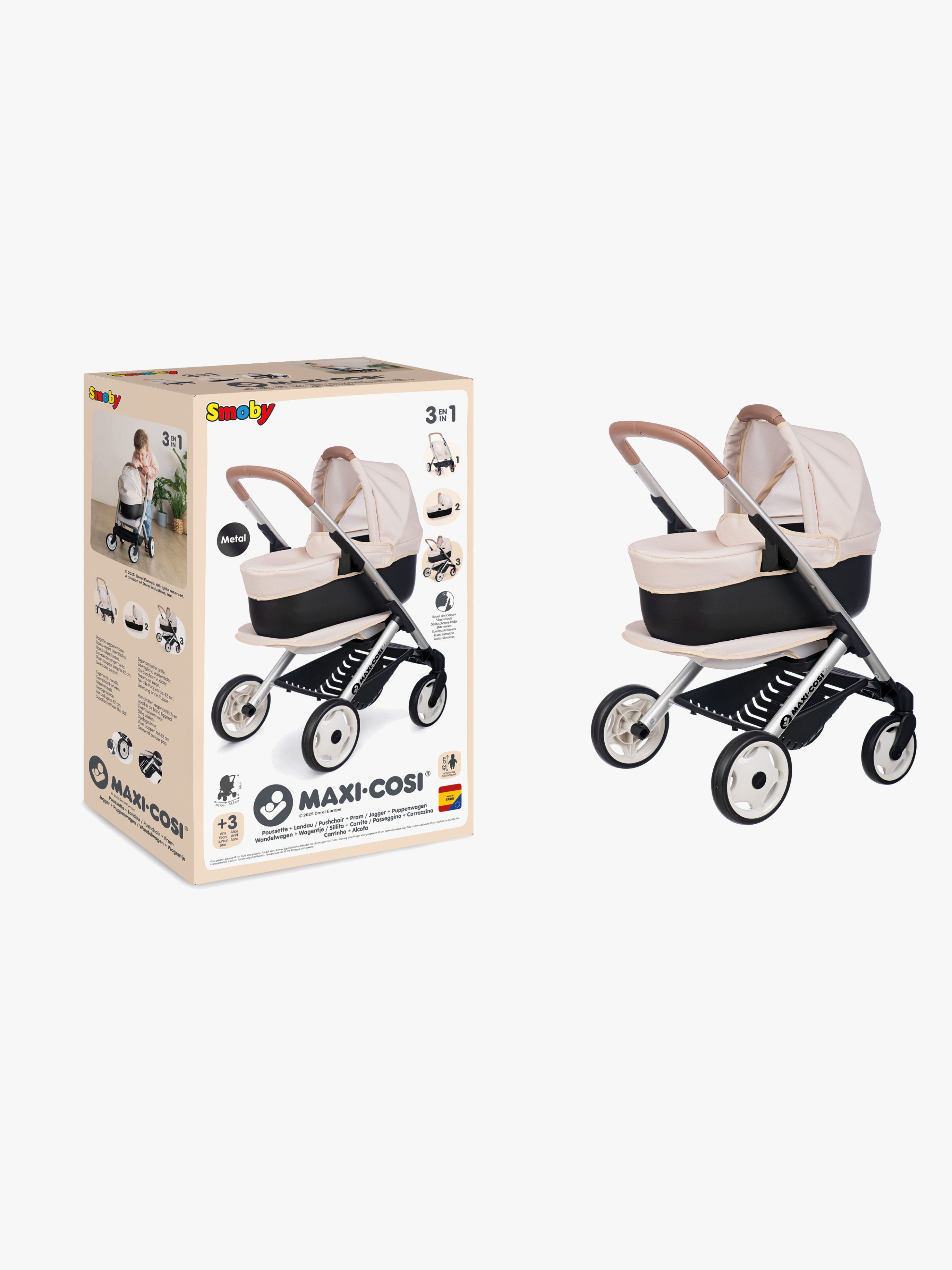 Smoby MAXI-COSI Puppenwagen 3-in-1, Beige
