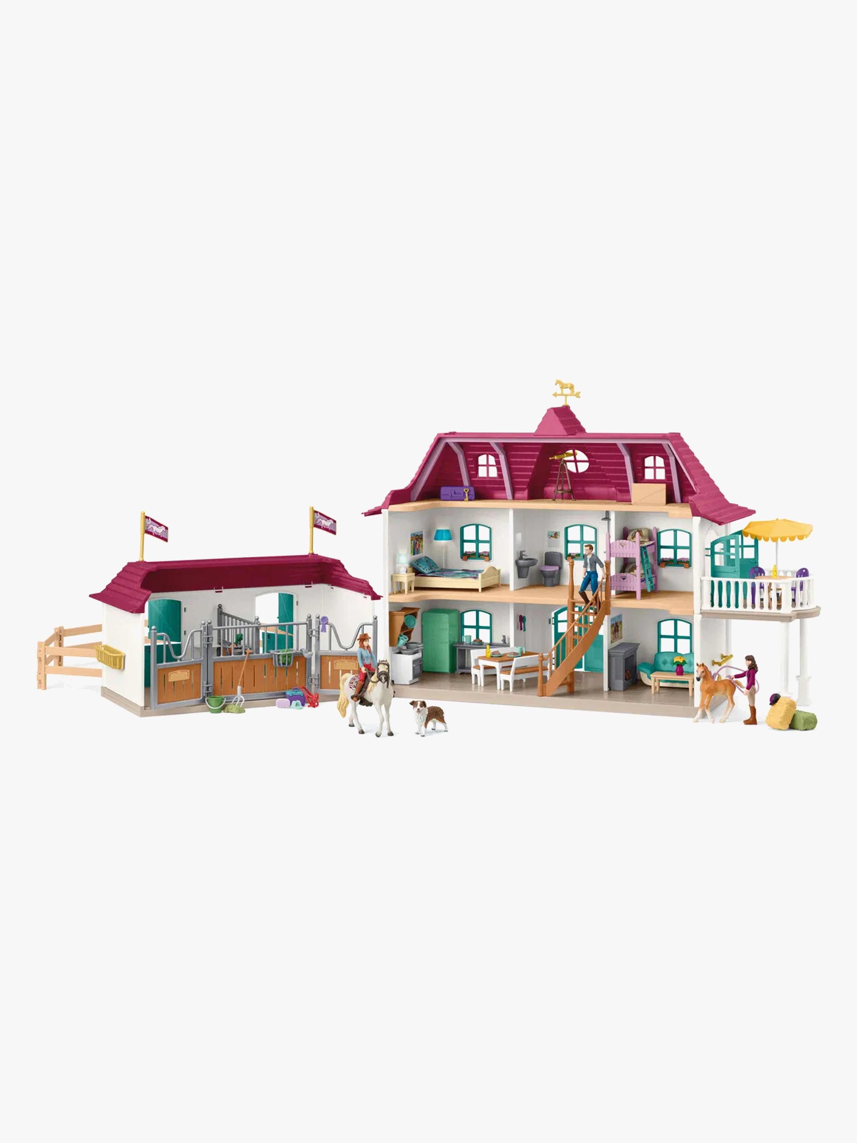 Schleich 42706 Horse Club Spielset Lakeside Wohnhaus mit Stall