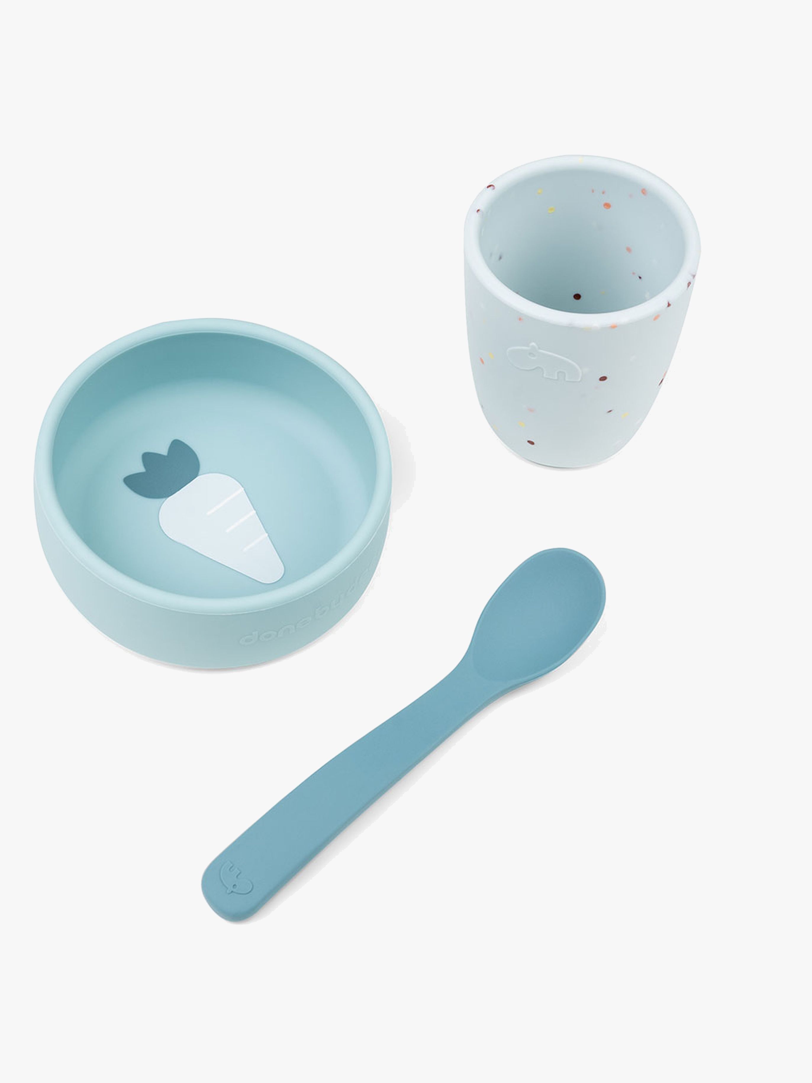 Done By Deer Silikon Geschirr-Set, Blue