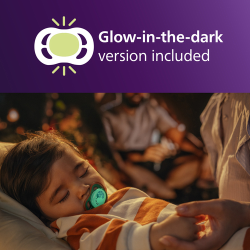 Philips Avent Ultra Air Schnuller Nacht 18m+ 2er-Pack, Blau/Gelb