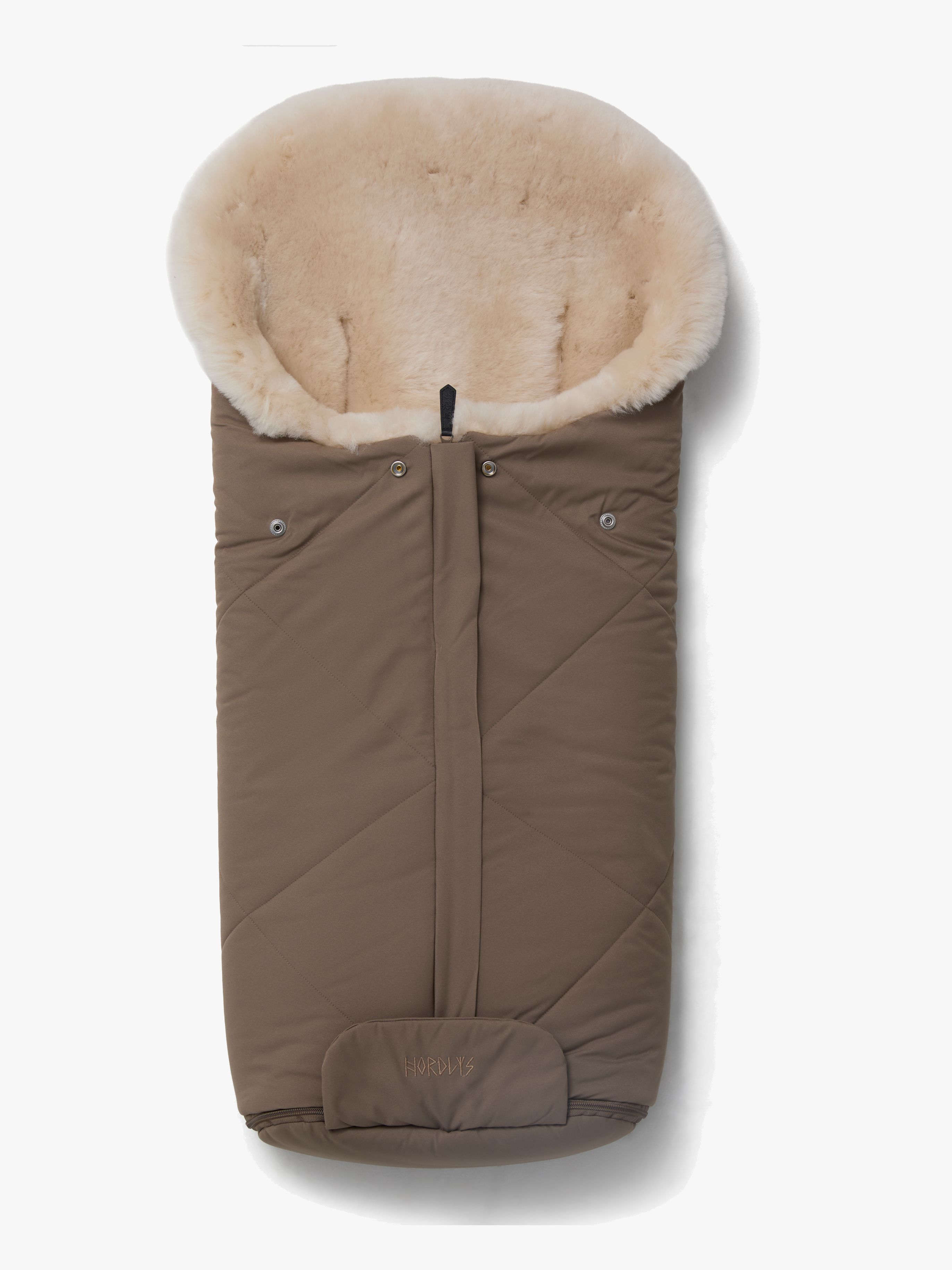 Thyra Lammfell-Fußsack, Walnuss / Beige, Winterfußsäcke