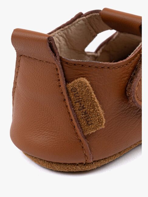Mikk-Line Leather Hausschuhe, Cognac