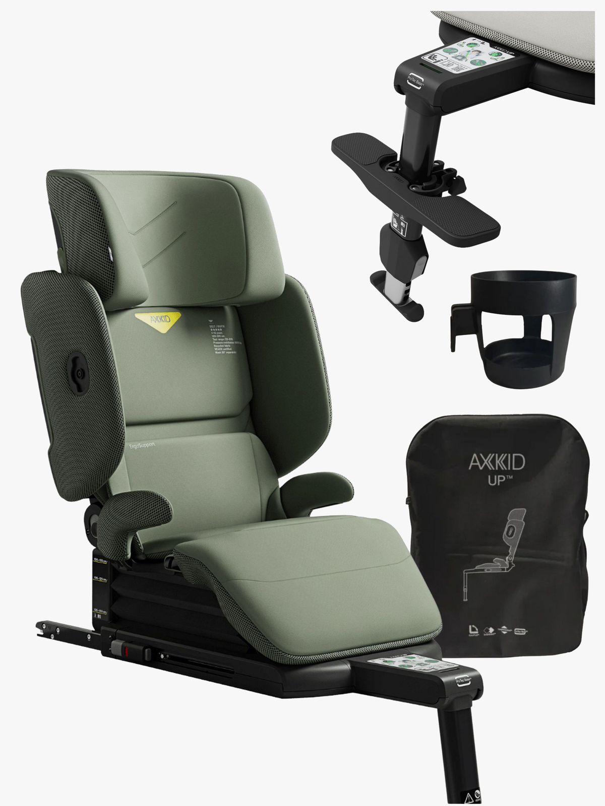 Axkid Up Kindersitz inkl. Zubehör, Nordic Bloom Green