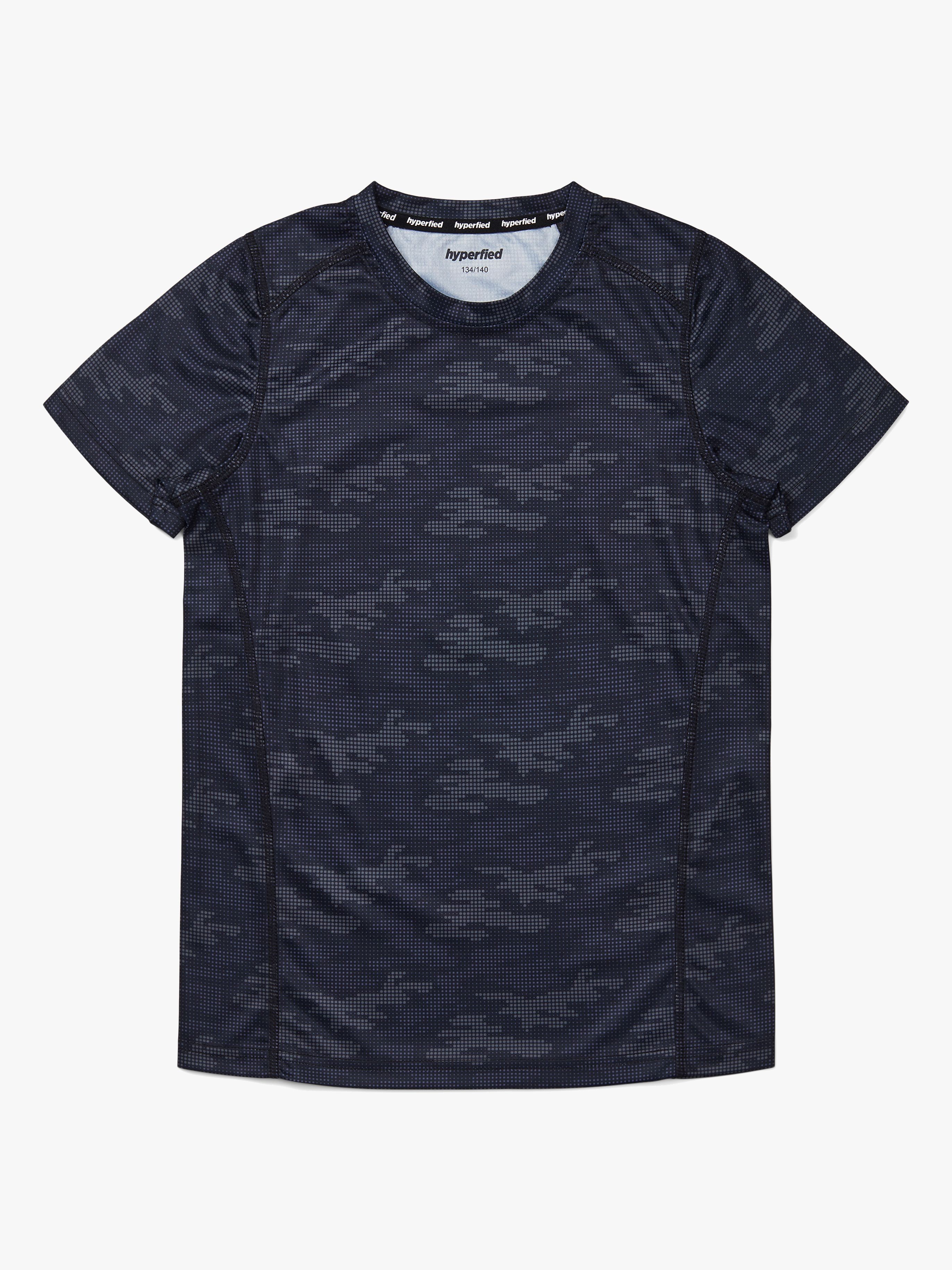 Hyperfied Logo T-Shirt, Grey Camo 122-128