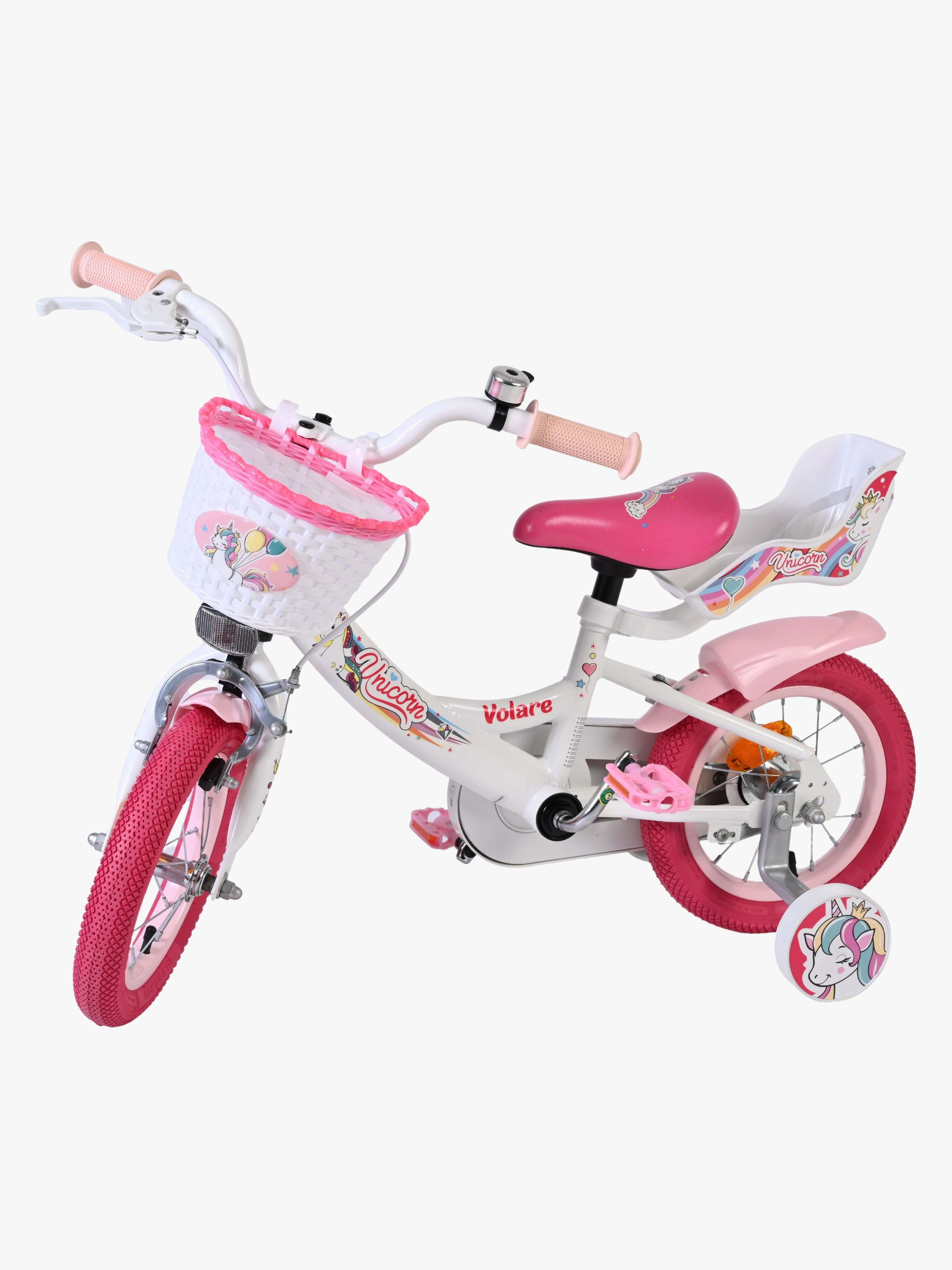 Volare Unicorn Kinderfahrrad 12 Zoll, Weiß